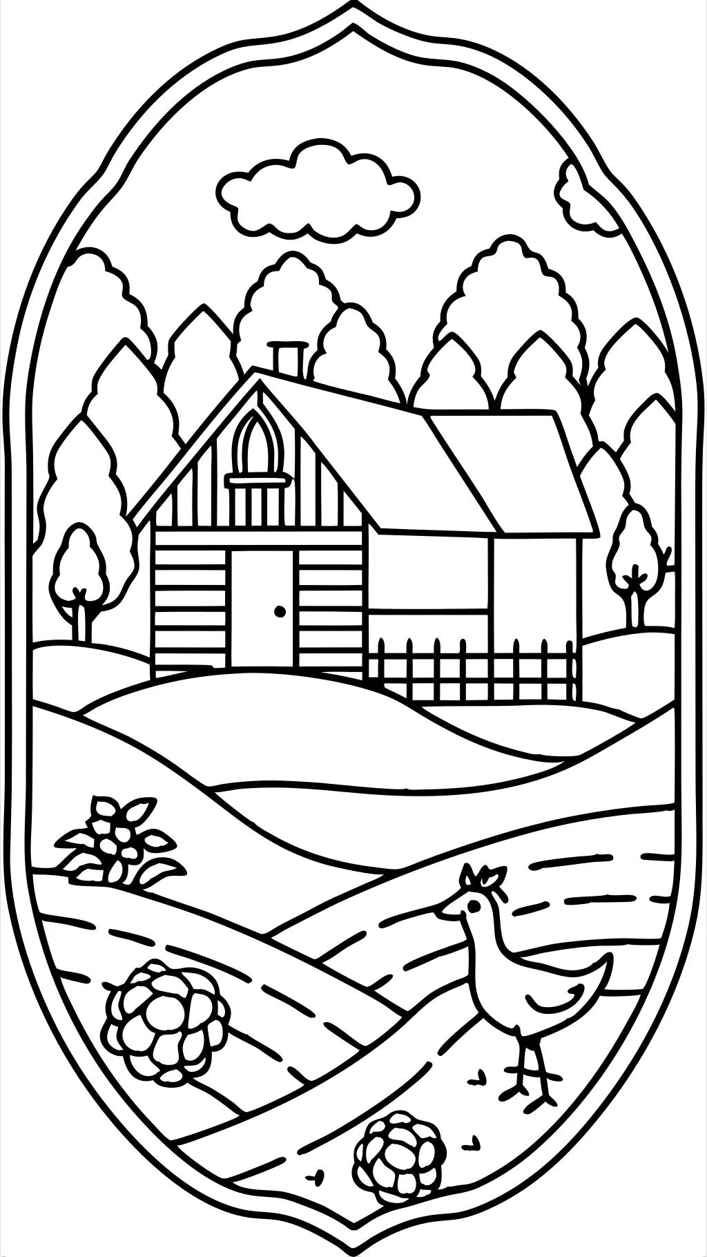 farm coloring pages for adults